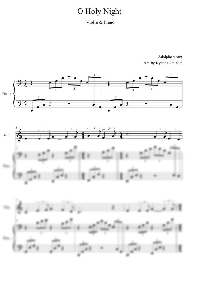 Adolphe Adam - 거룩한 밤 O Holy Night(바이올린 &amp; 피아노) by 김경진0