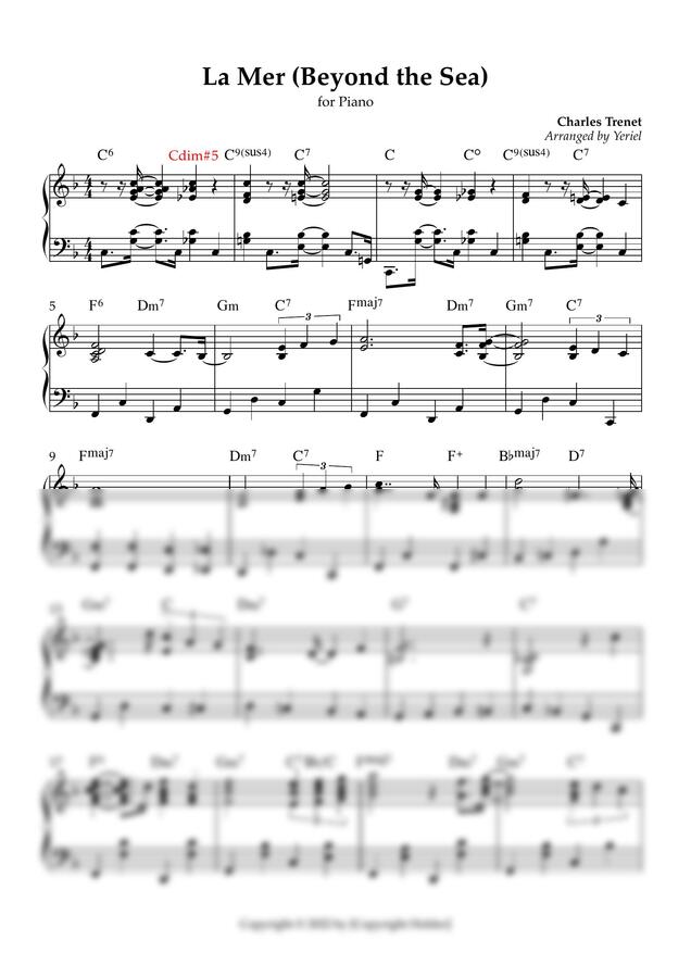 Charles Trenet - La Mer (Beyond The Sea) (중급 악보)