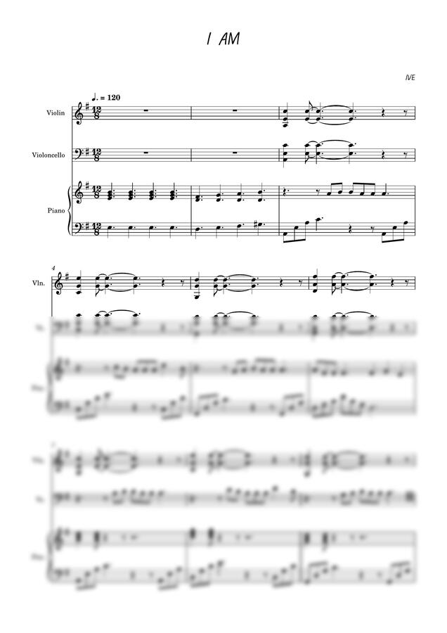 IVE - I am(Violin, Violoncello and Piano Trio) by 음악의 샘0