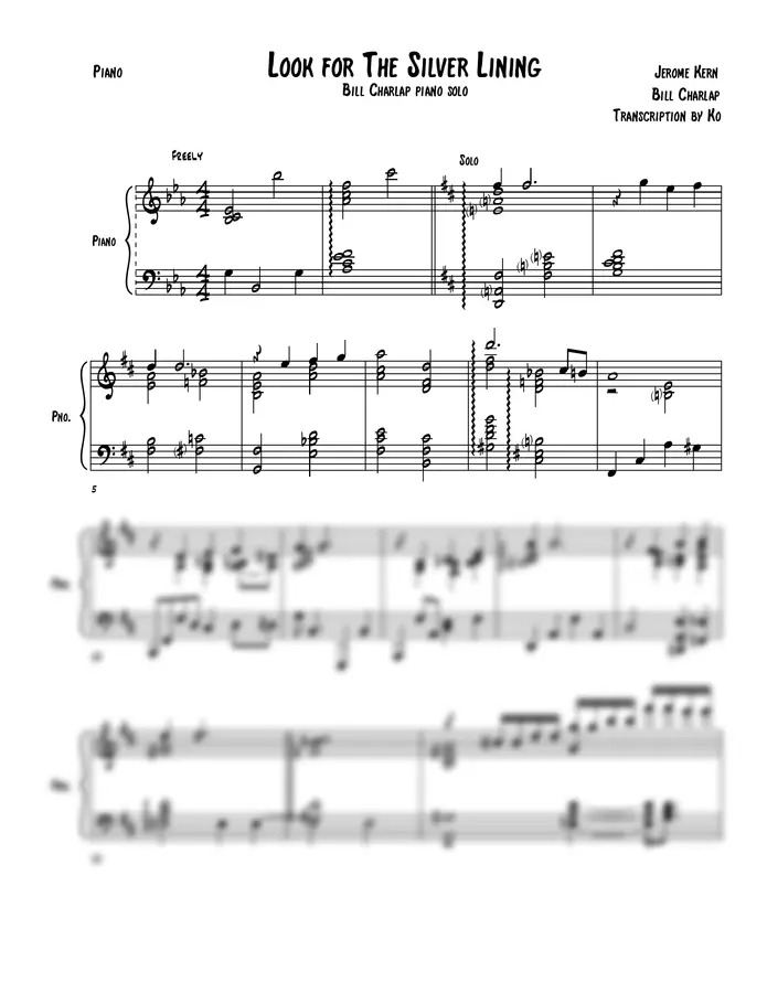 Jerome Kern - Look for the Silver Lining (Bill Charlap)