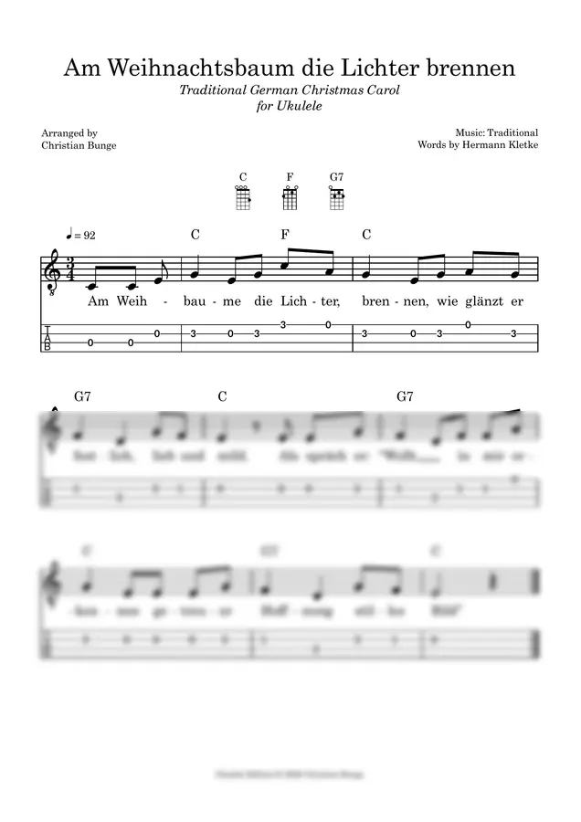 aus Thüringen - Am Weihnachtsbaum die Lichter brennen ( German Christmas Carol)