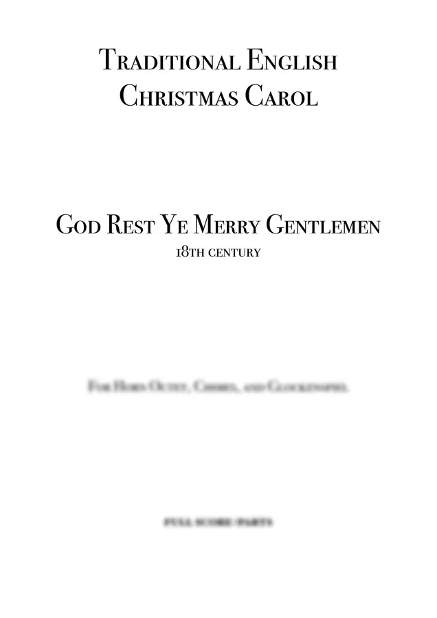 English traditional Christmas Carol - God Rest Ye Merry Gentlemen