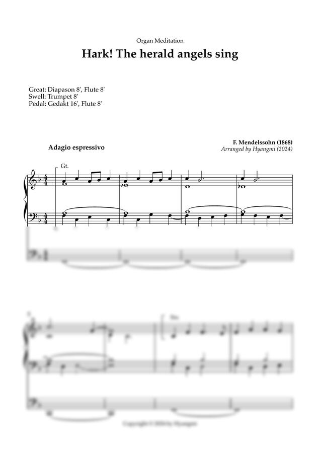 F. Mendelssohn - Hark! The Herald Angels Sing (성탄 오르간 묵상곡)