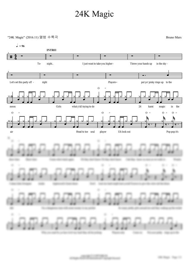 Bruno Mars - 24K Magic by 카피드럼0