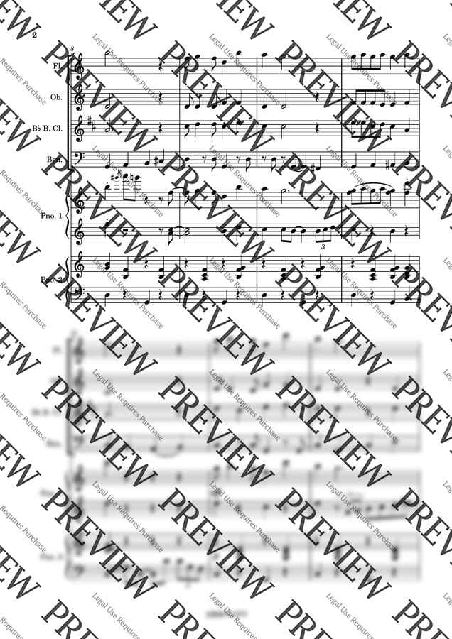 루돌프 사슴코 [투 피아노][플루트][오보에][클라리넷][바순] (재즈스타일) by 심플플루트뮤직1