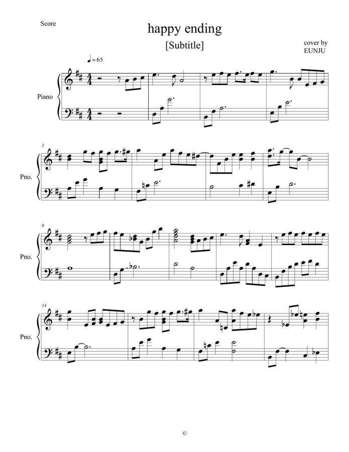 악보 > 아이유 Happy Ending by 은 PIANO