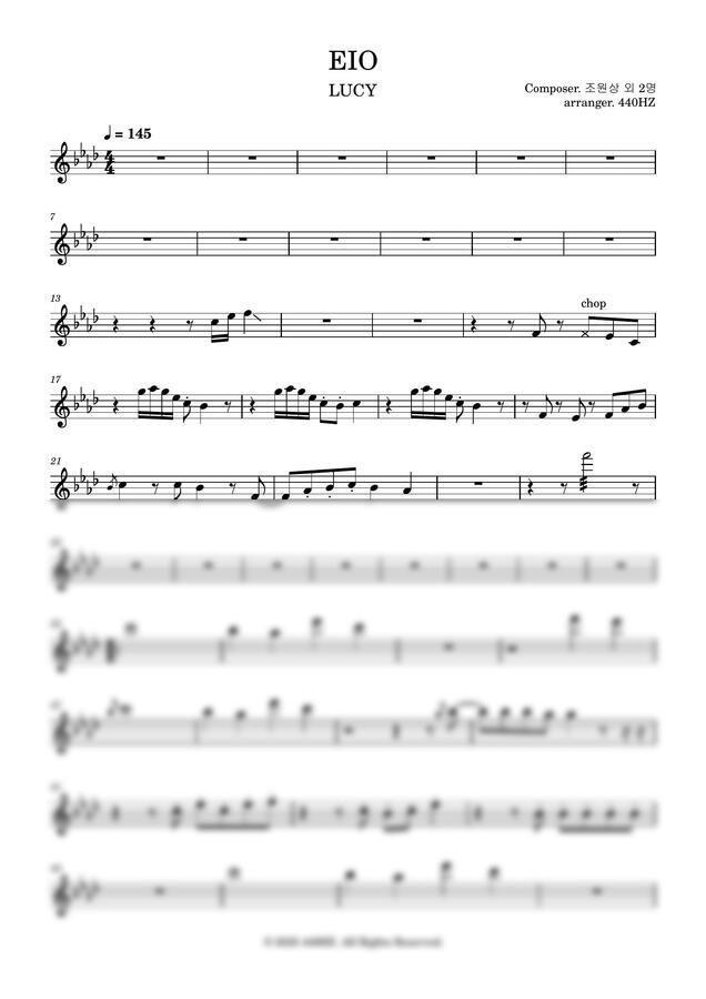 LUCY - EIO (바이올린 악보) by 440HZ0