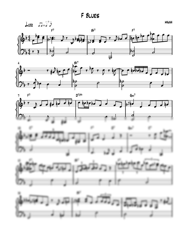 악보 > MIWHA Blues Licks Exercise (all 12 keys)