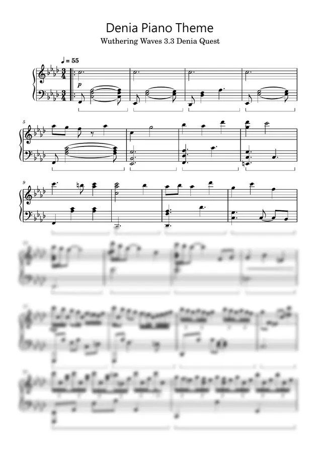 Wuthering Waves - Denia Piano Bench Theme (full version)