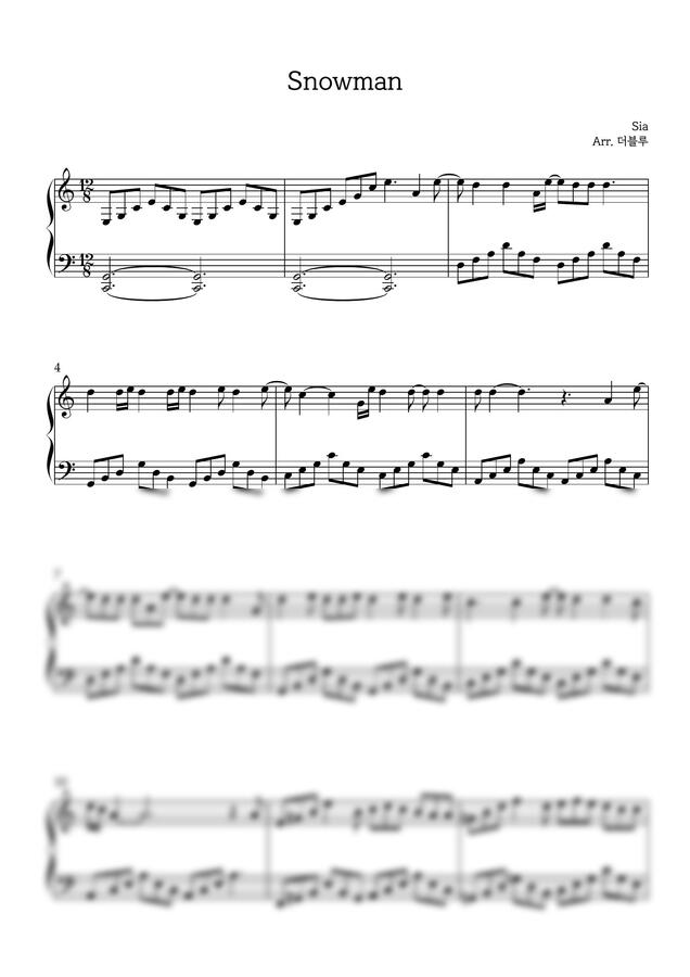 Sia - Snowman (Easy) by 더블루0