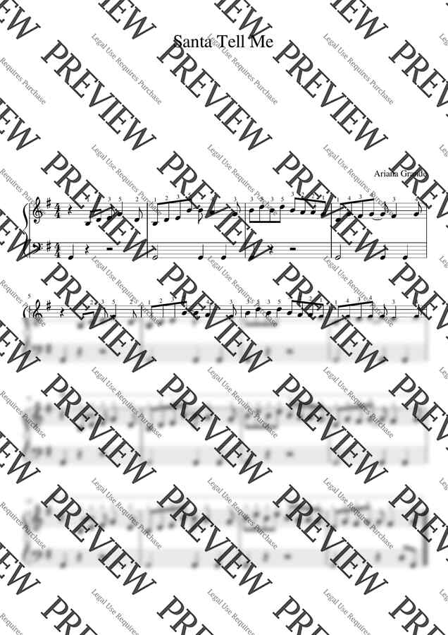 Ariana Grande - Santa Tell Me 산타 텔 미 (매우쉬움.바이엘) by 이지피아노0