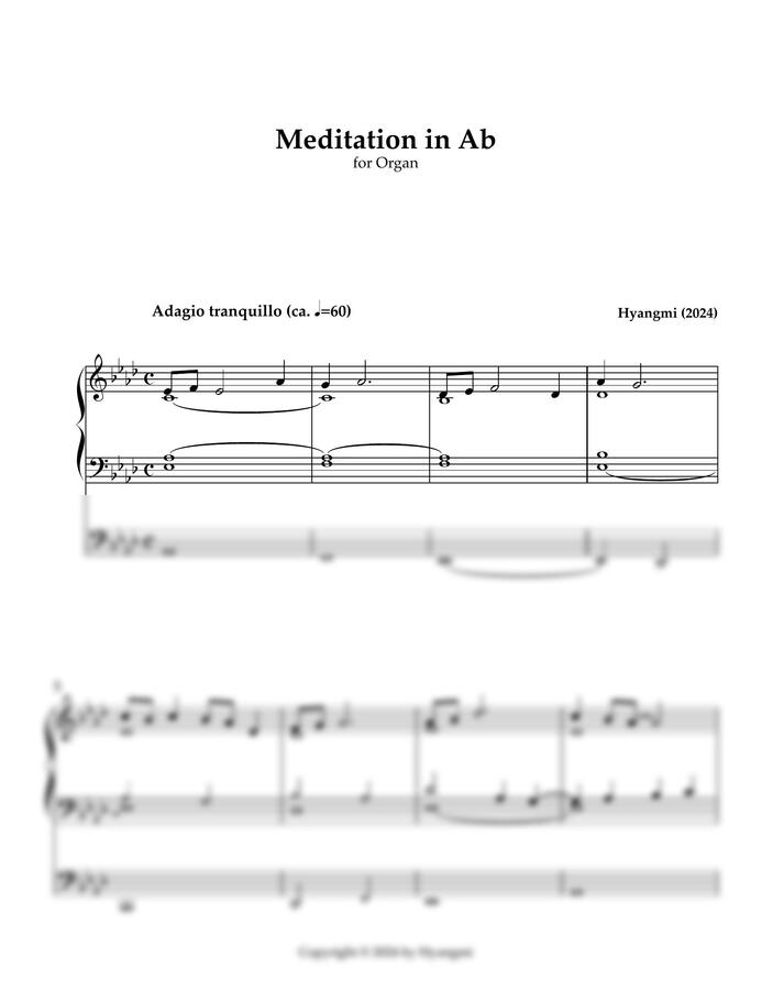 Hyangmi - Meditation in Ab (영성체 오르간 묵상곡)