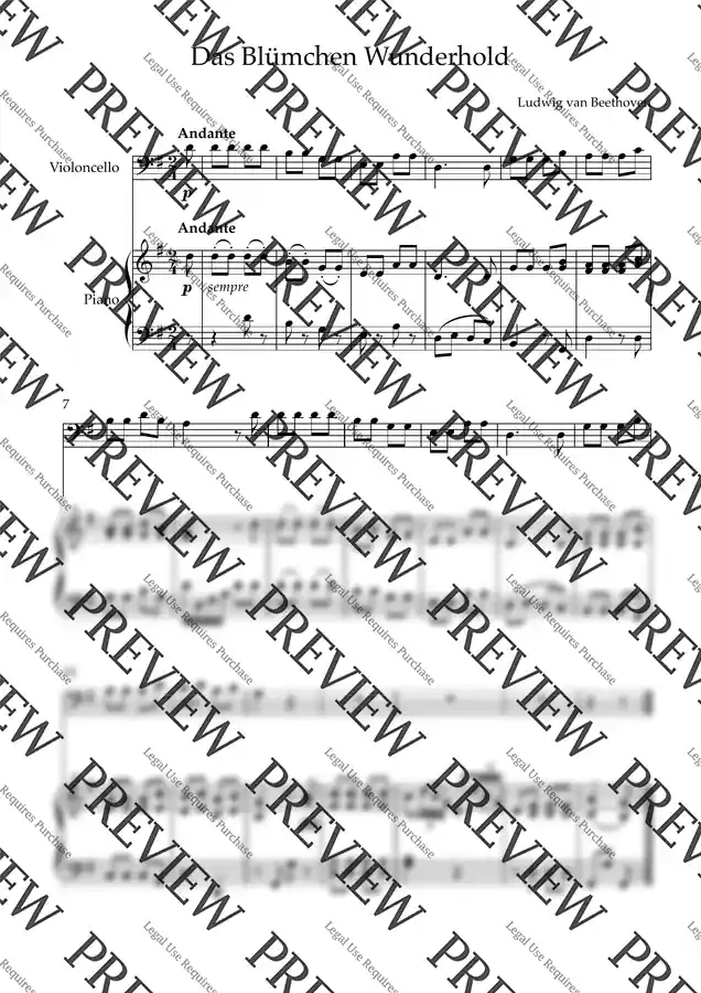 Ludwig van Beethoven - 8 Lieder, Op. 52: No. 8, Das Blümchen Wunderhold
