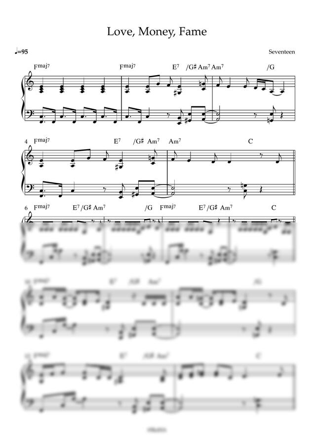 세븐틴 - 사랑,돈,명예(LOVE,MONEY,FAME) (piano) by RoHA0