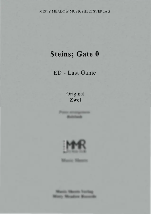 Shikura Chiyomaru - Steins;Gate 0 ED - Last Game (Piano cover)