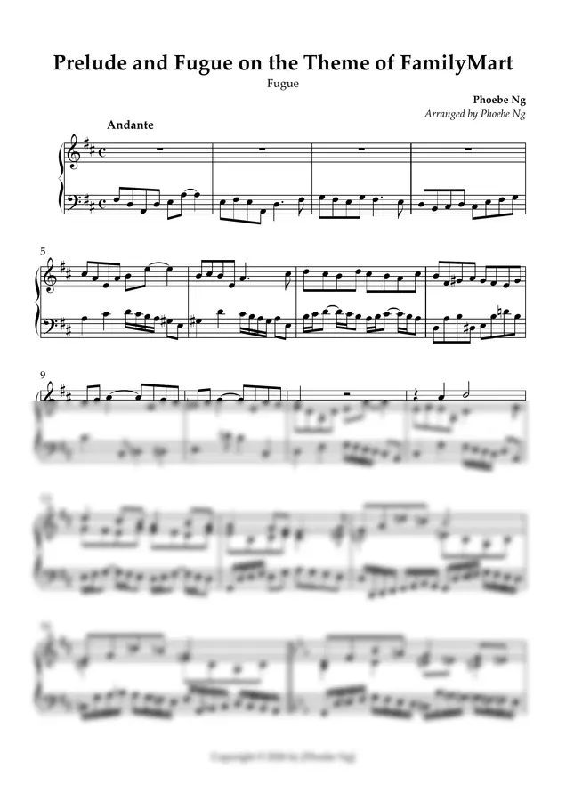 Phoebe Ng - Prelude and Fugue on the Theme of FamilyMart (Fugue)