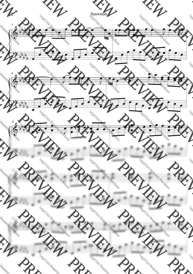 Sia - Snowman (원키) by 혀니피아노1