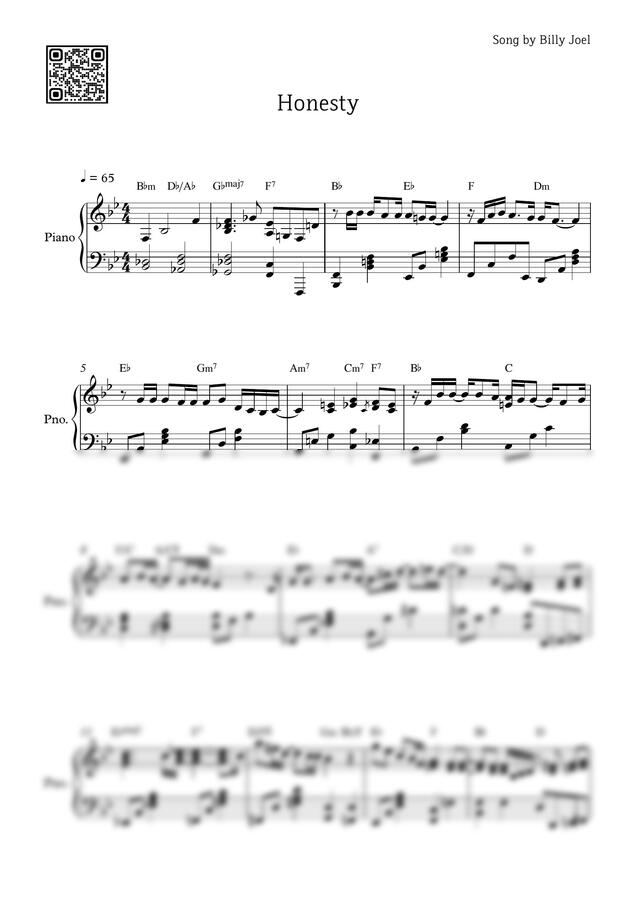 Billy Joel (빌리 조엘) - Honesty by 피아노인유0