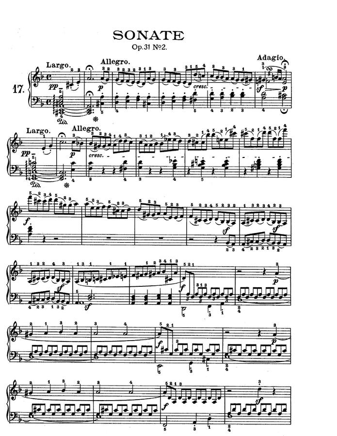 L.V.Beethoven (베토벤) - Piano Sonata No.17, Op.31-2, Mov.1 (피아노소나타 17번 템페스트 1악장)