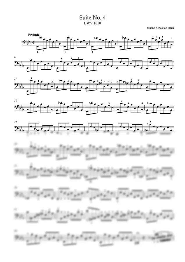 Johann Sebastian Bach - Cello Suite No. 4 in E-flat major, BWV 1010: I. Prelude