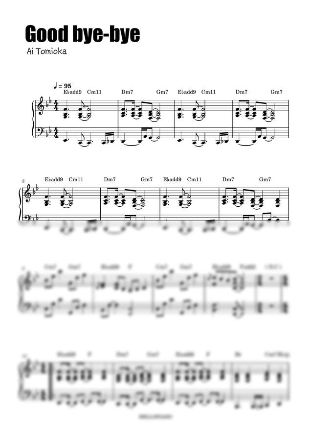 토미오카 아이 - Good bye-bye (반주악보)0