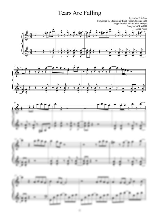 NCT WISH - Tears Are Falling by Lunar PIano 루나피아노0