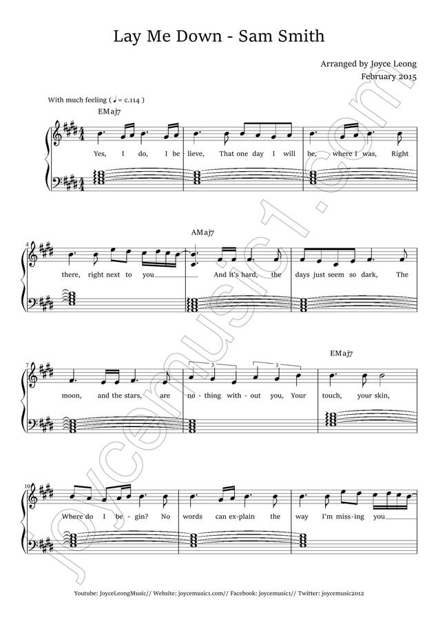 Sam Smith - Lay Me Down by Joyce Leong0
