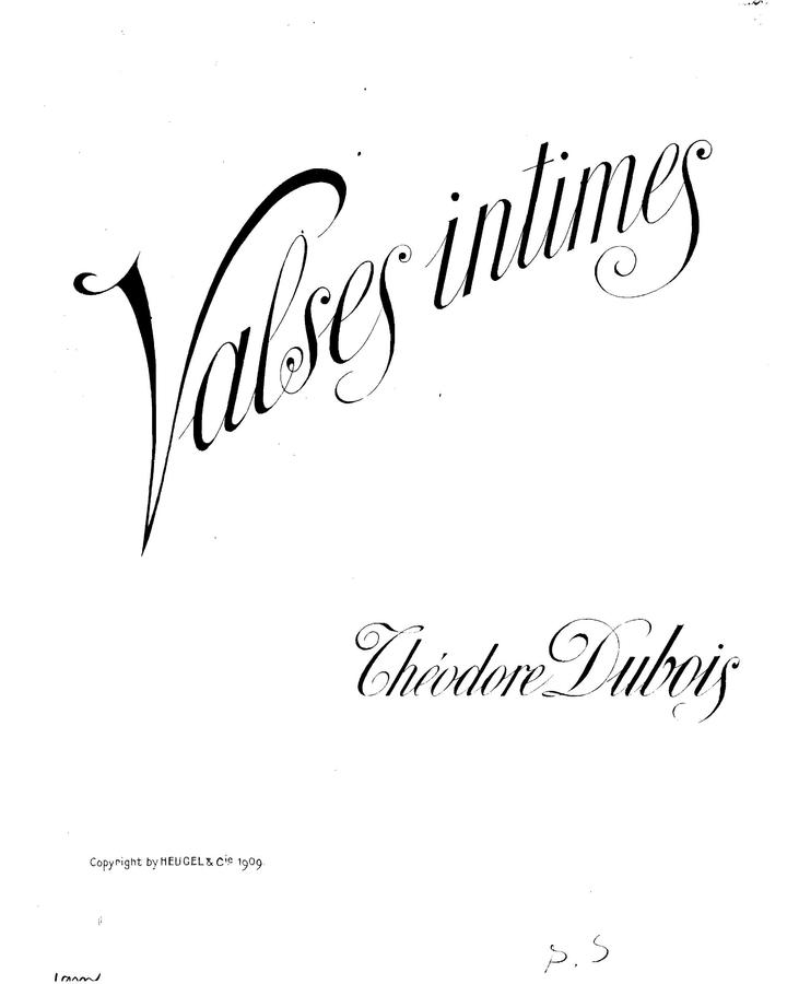 뒤부아 - Valses Intimes