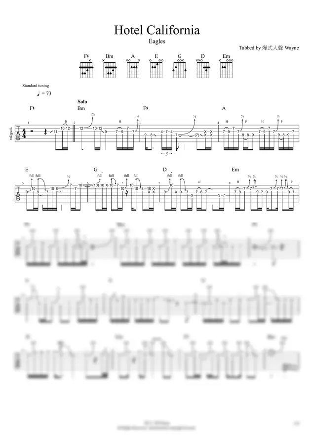 Eagles - Hotel California (Live 1977) (Guitar Solo )