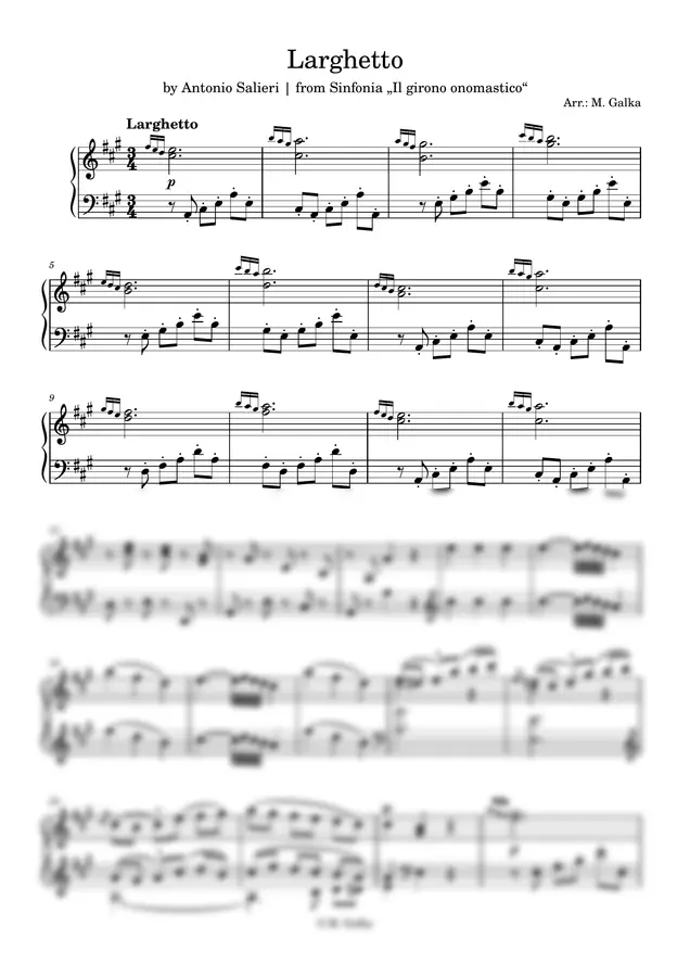 Antonio Salieri - Larghetto (from Sinfonia Il girono onomastico)