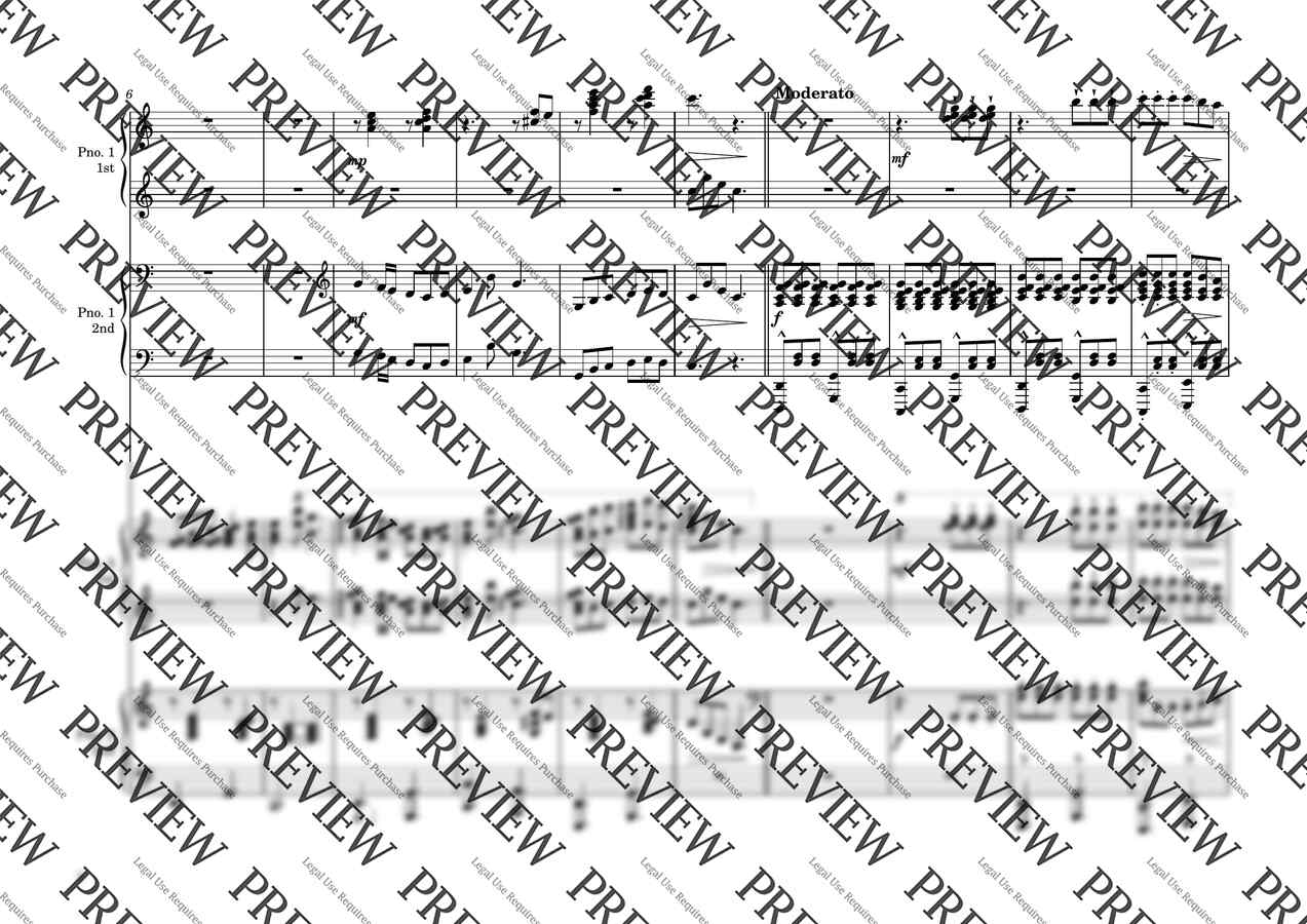 E. Allen (앨런) - 젓가락 행진곡 (Celebrated Chop Waltz) (2 Pianos 8 Hands) (어려운 악보) by My Favorite Piano1