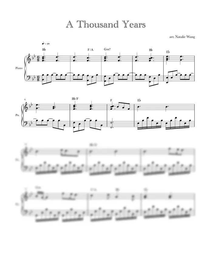 Christina Perri, David Hodges - A Thousand Years(including B Flat and CMajor)