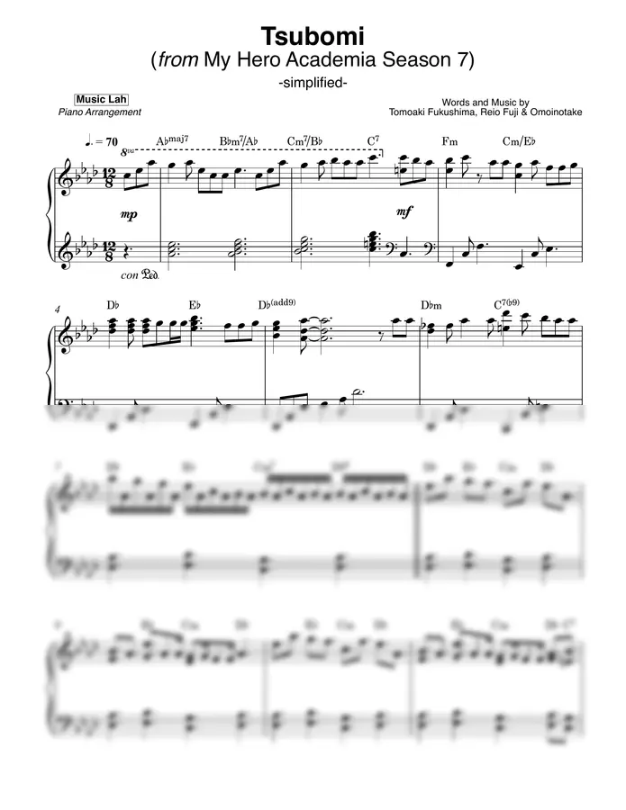 Omoinotake - Tsubomi (Simplified)