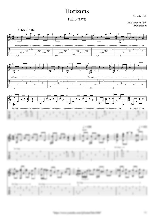 Genesis - Horizons by GuitarTabs0