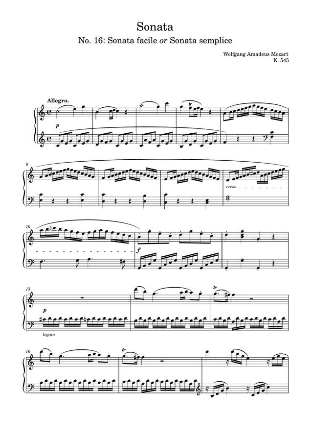 W.A.Mozart (모차르트) - Piano Sonata (피아노 소나타) No. 16, K. 545 by 강우현0