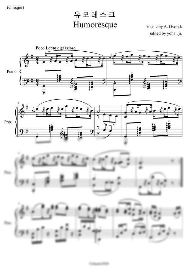A. Dvorak (드보르작) - Humoresque (유모레스크) (사장조) by classic20200
