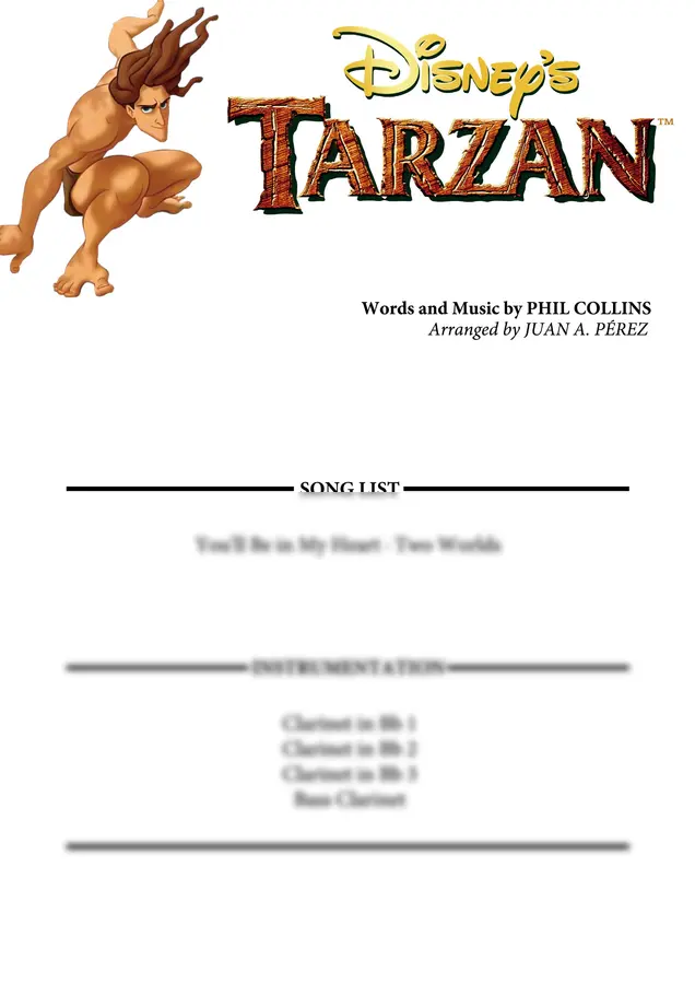 Phil Collins - Tarzan (Clarinet Quartet)