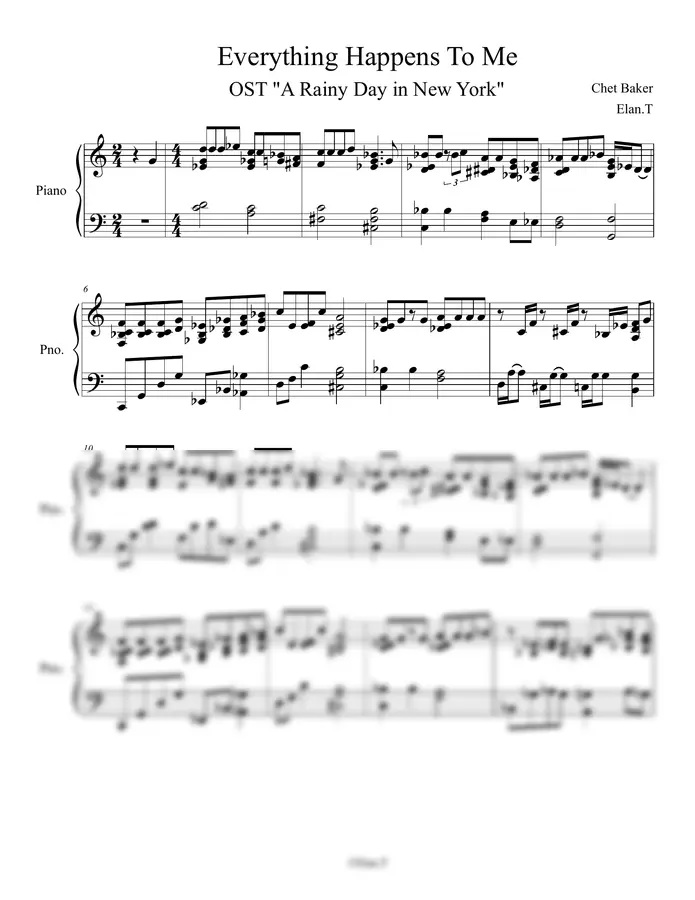 Chet Baker - Everything Happens To Me (Arr by Elan.T)