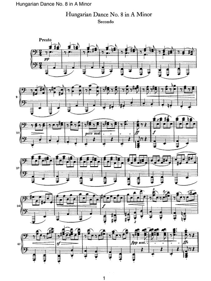 hungarian dance no.8