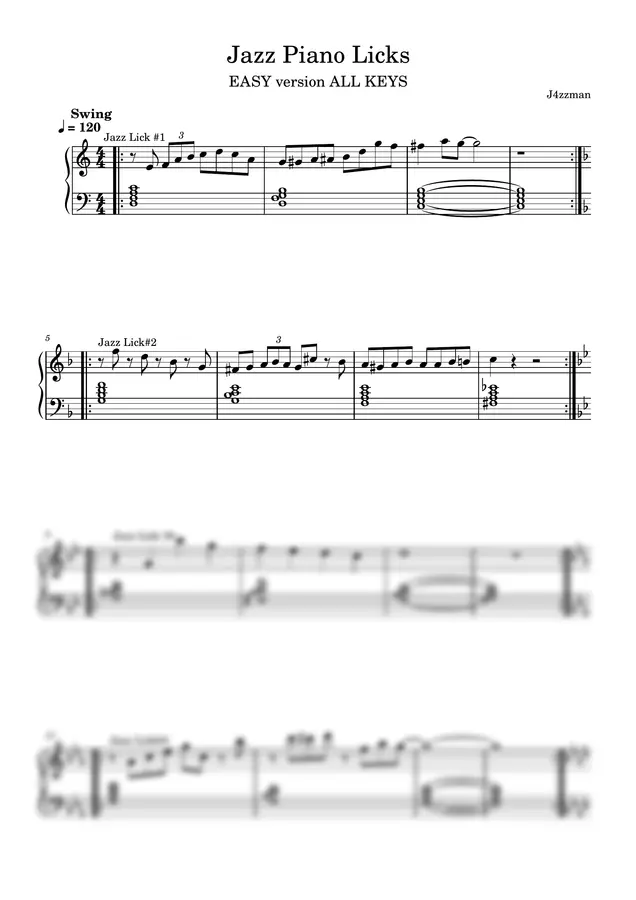 J4zzman - Easy Jazz Piano Licks #1 to #20