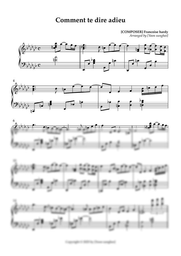 Francoise hardy - Comment te dire adieu (가을프렌치감성재즈) by Yoon sunghee0