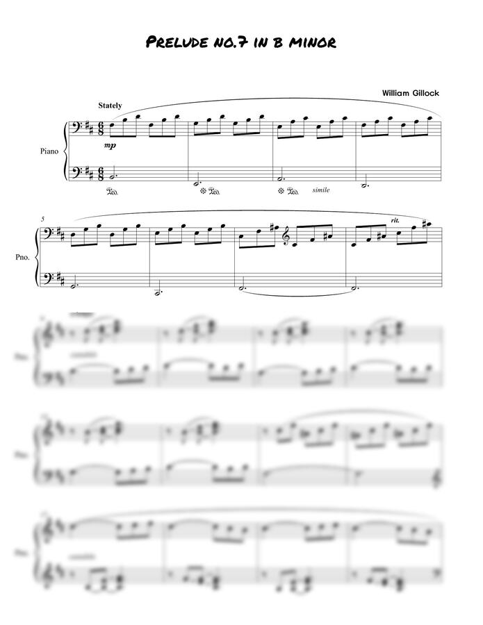 William Gillock - Prelude no.7 in b minor(피아노발표회, 성인피아노) by Rtree0