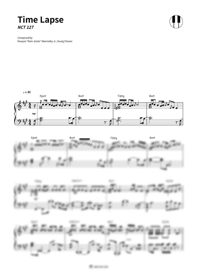 악보 > NCT 127 Time Lapse by KEYS OF LIFE