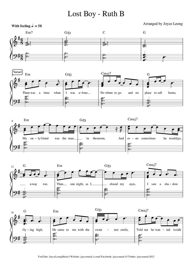 Ruth B - Lost Boy by Joyce Leong0