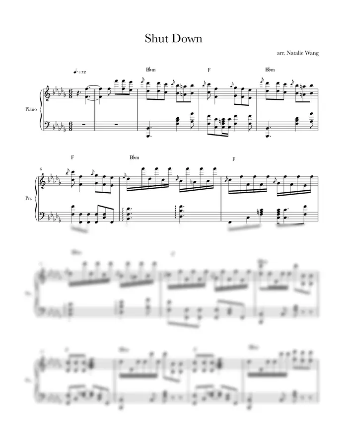 BLACKPINK - Shut Down(Bflat minor, a minor two covers)