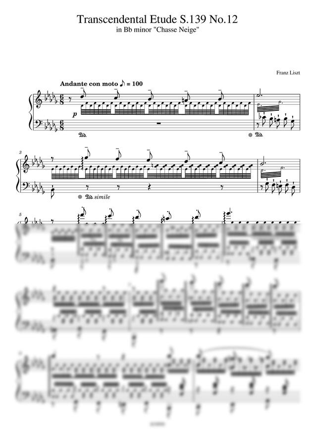 F. Liszt (리스트) - Transcendental Etude No.12 (초절기교 에튀드 12번 "눈보라") by JUNPIN0