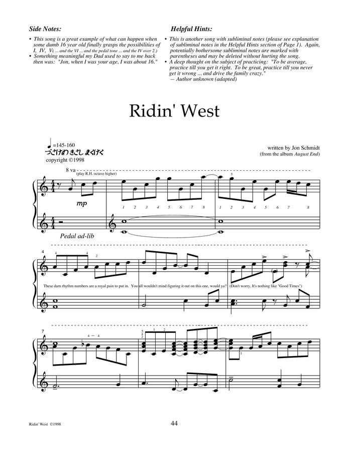 Jon Schmidt - Ridin' West