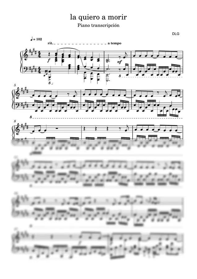 Compositor / arreglista - Partitura sin título