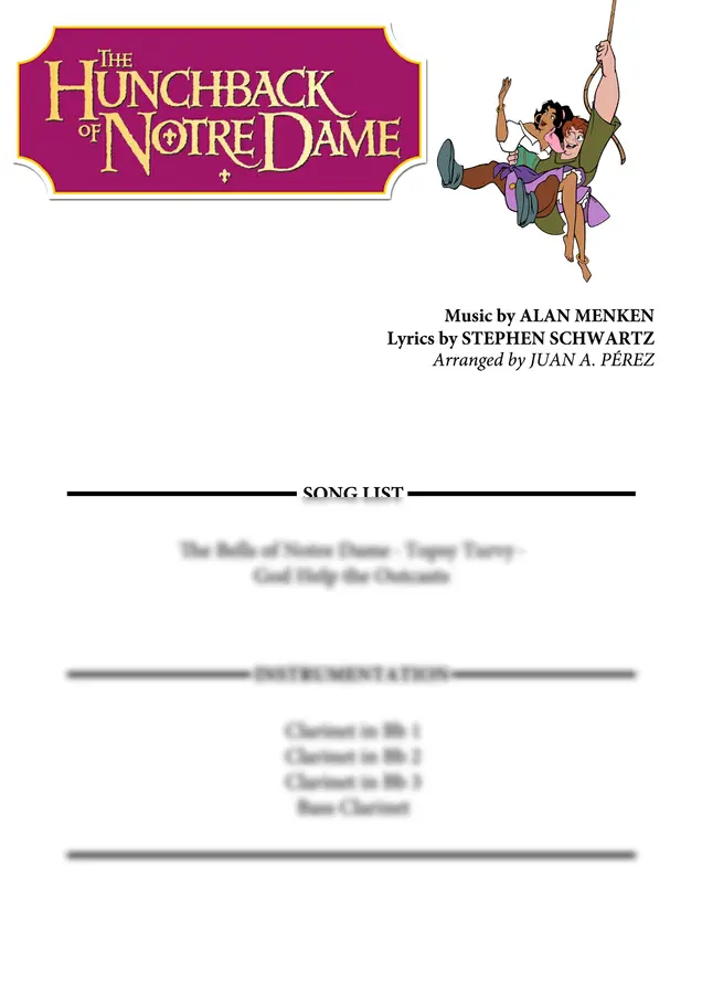 Alan Menken - The Hunchback of Notre Dame (Clarinet Quartet)