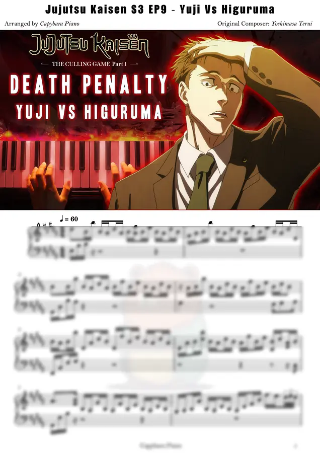 Yoshimasa Terui - "DEATH PENALTY" Yuji Vs Higuruma PIANO THEME